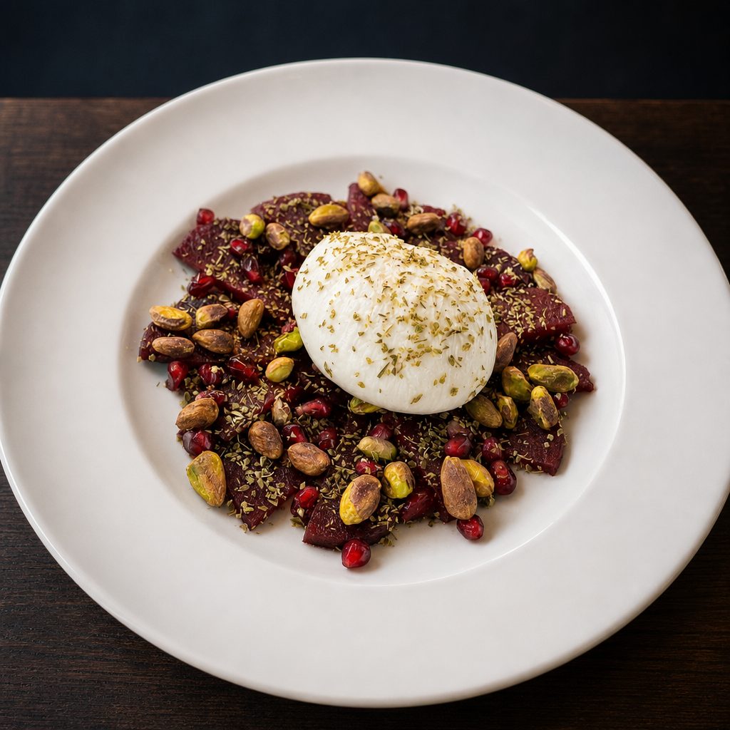 BEET & BURRATA SALAD.