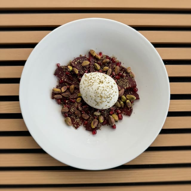 BEET & BURRATA SALAD.